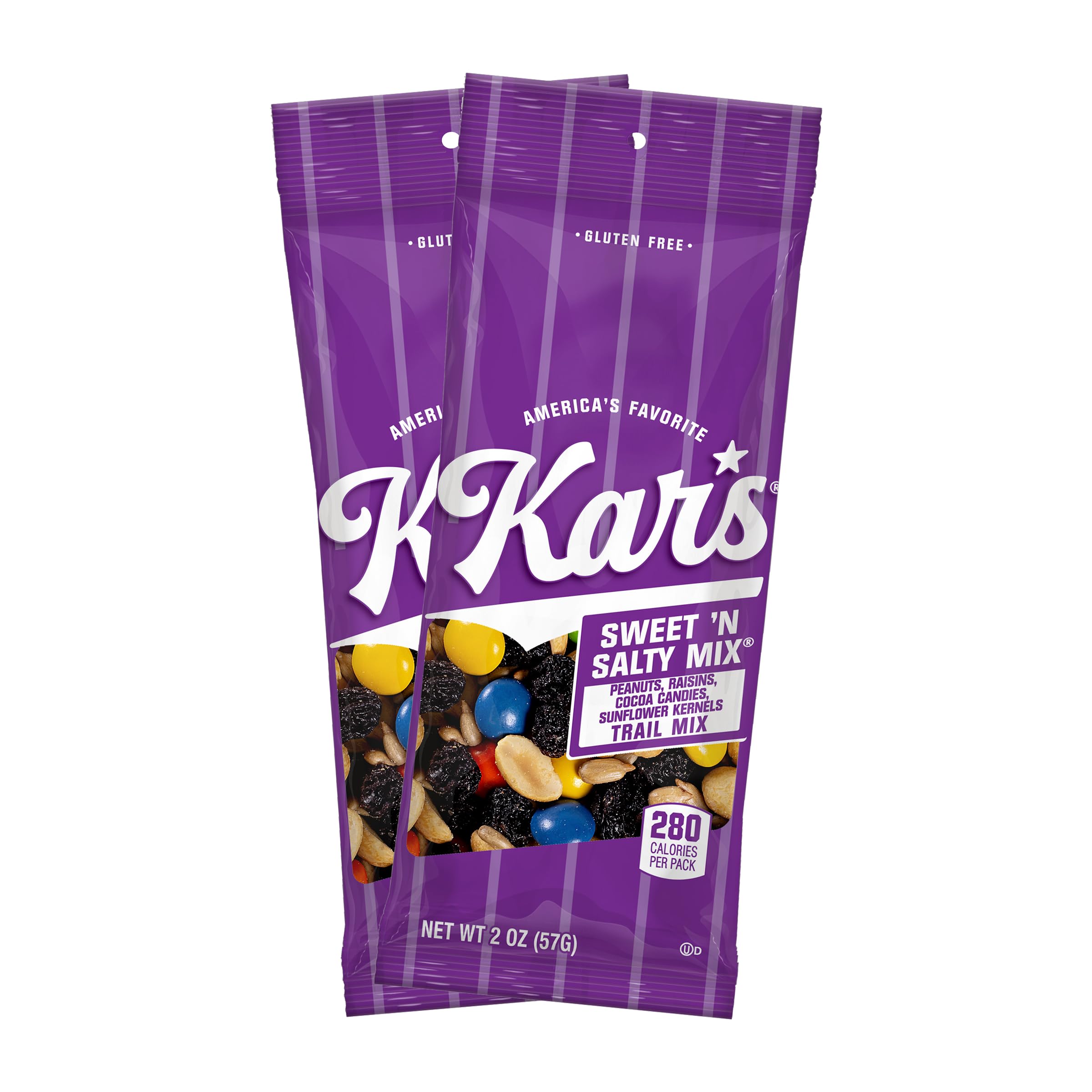 Kar’s front packaging showing Sweet ‘N Salty mix and convenience benefit