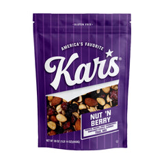 Kar's front pouch showing product branding and resealable packaging for freshness