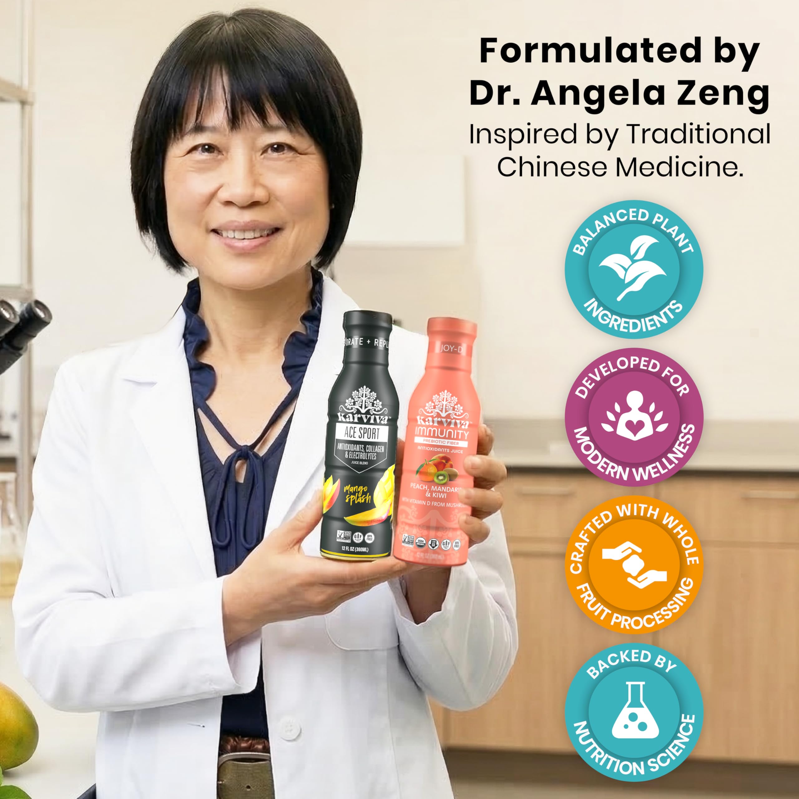 KARVIVA on breakfast table lifestyle scene promoting daily wellness routine