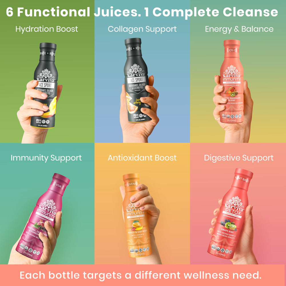 KARVIVA close-up juice texture highlighting natural ingredients and freshness