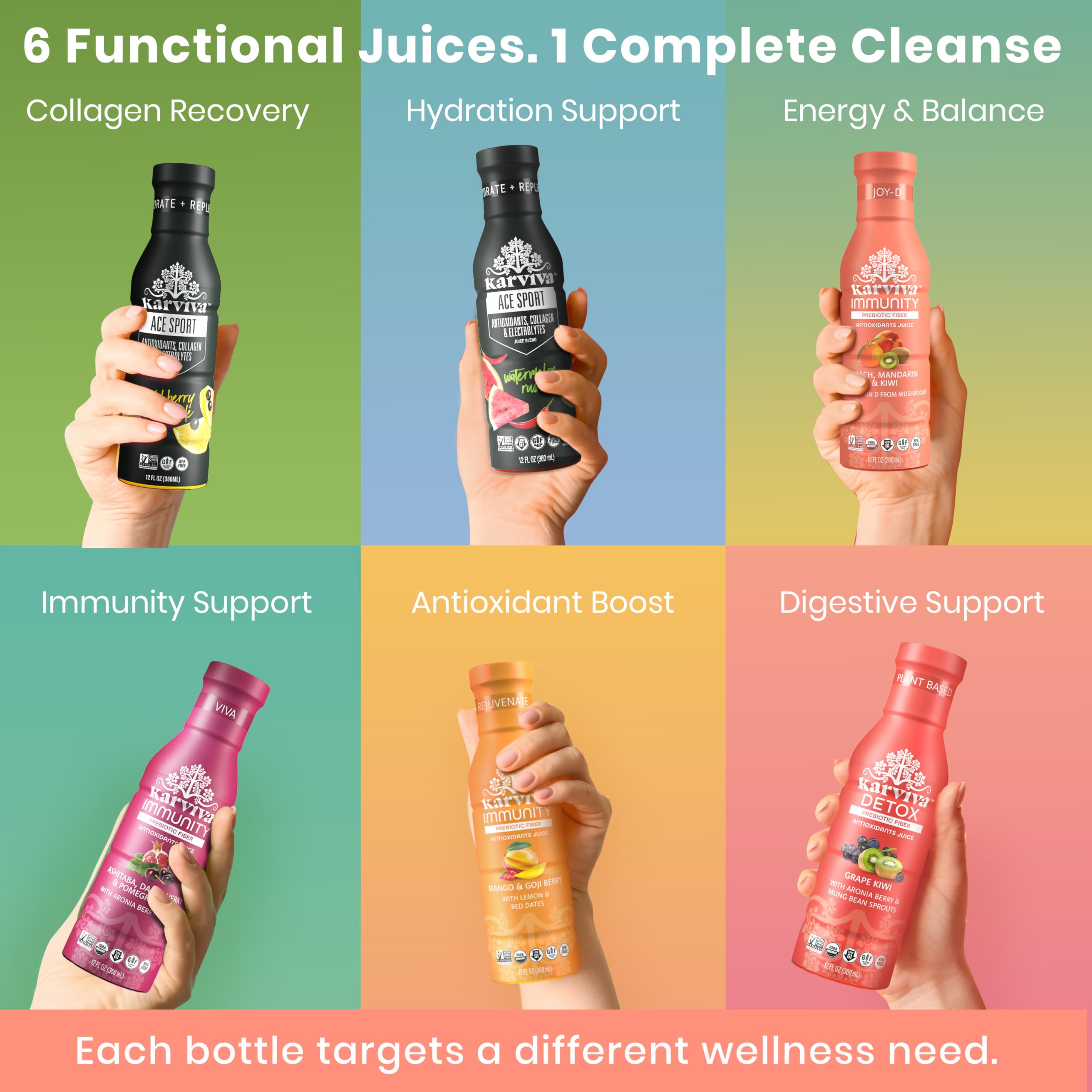 Karviva juice texture pouring to show smooth consistency and natural extraction benefit