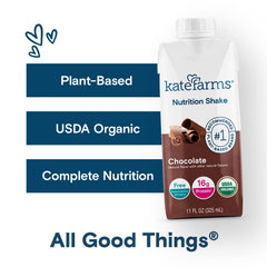 Kate Farms chocolate close-up texture illustrating creamy plant-based consistency