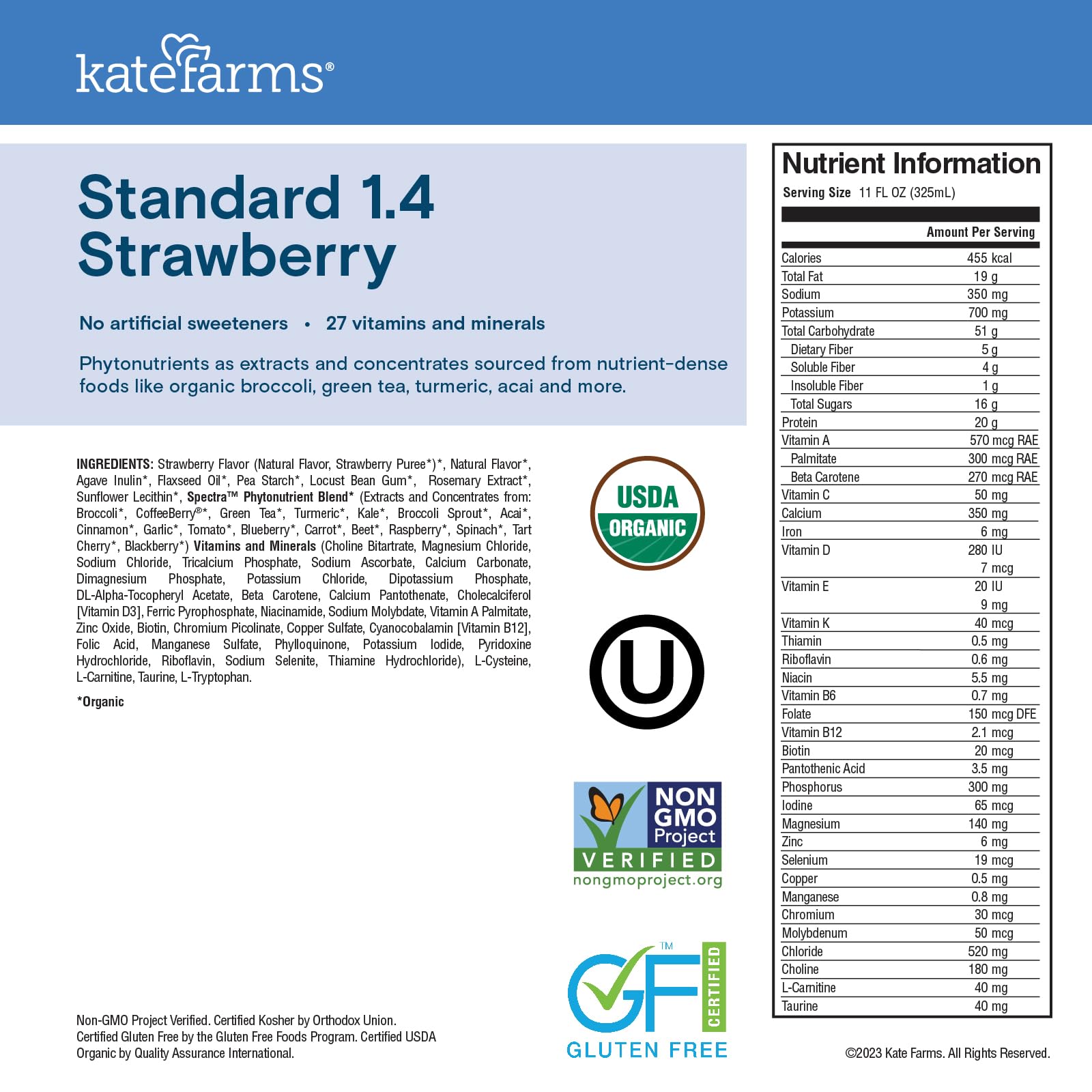 Kate Farms shake on a breakfast table demonstrating convenient meal replacement