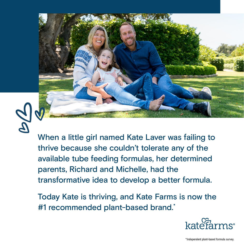 Kate Farms bottle in backpack illustrating portable nutrition for travel
