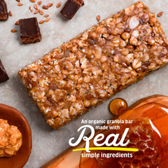 Kate's close-up texture of bar highlighting oats, hemp and flax for satisfying chew