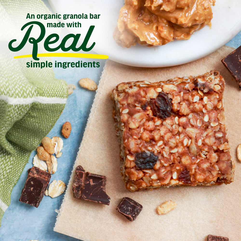 Kate's close-up of bar texture revealing oats and chocolate for appeal