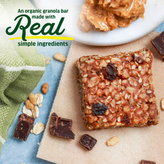 Kate's close-up of bar texture revealing oats and chocolate for appeal