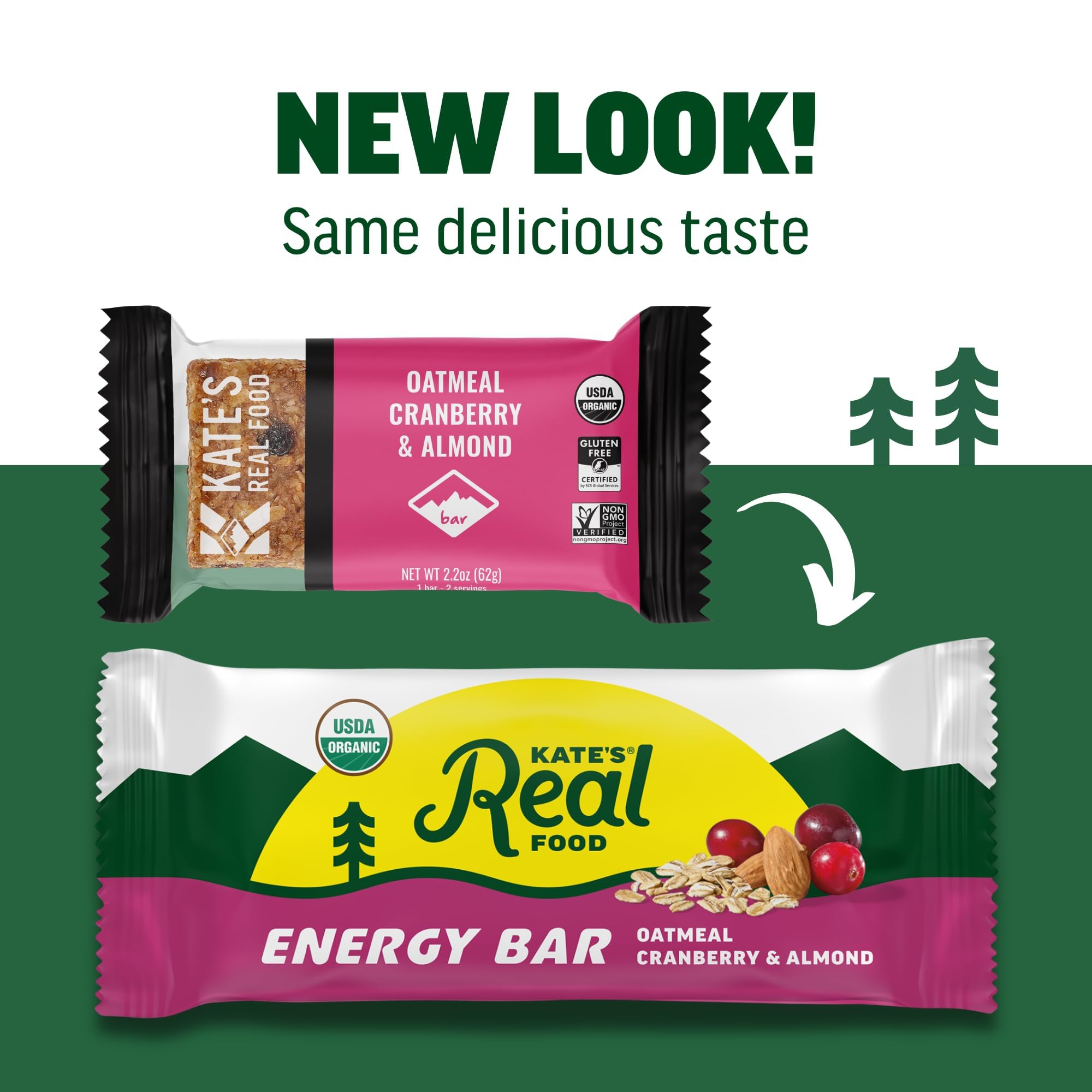 Kate's bar held in hand for on-the-go convenience and quick energy benefit