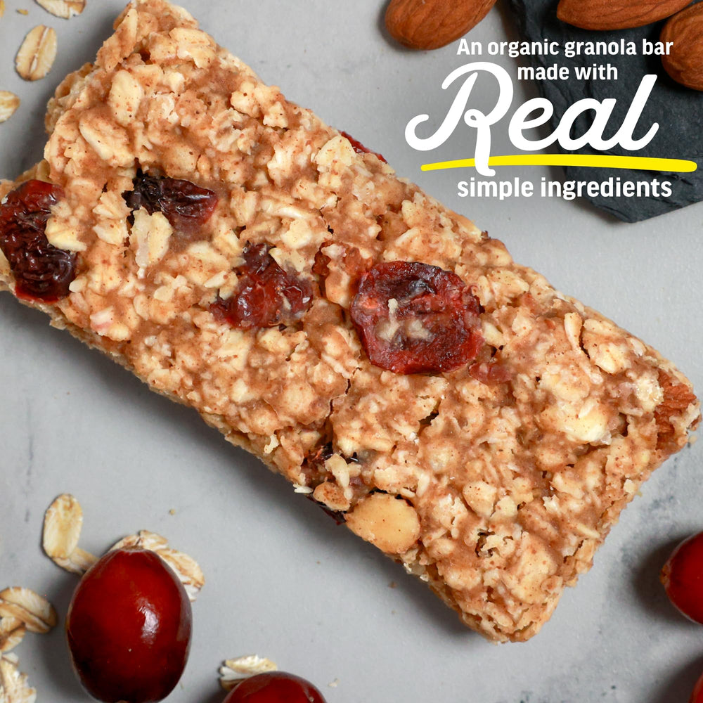 Kate's close-up of bar texture highlighting oats and cranberries for chewiness benefit