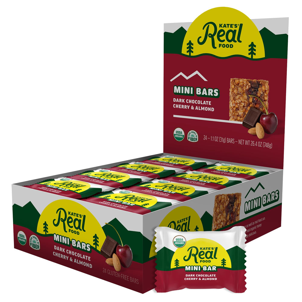 Kate's front packaging showing 24 bars and flavor for quick identification and convenience