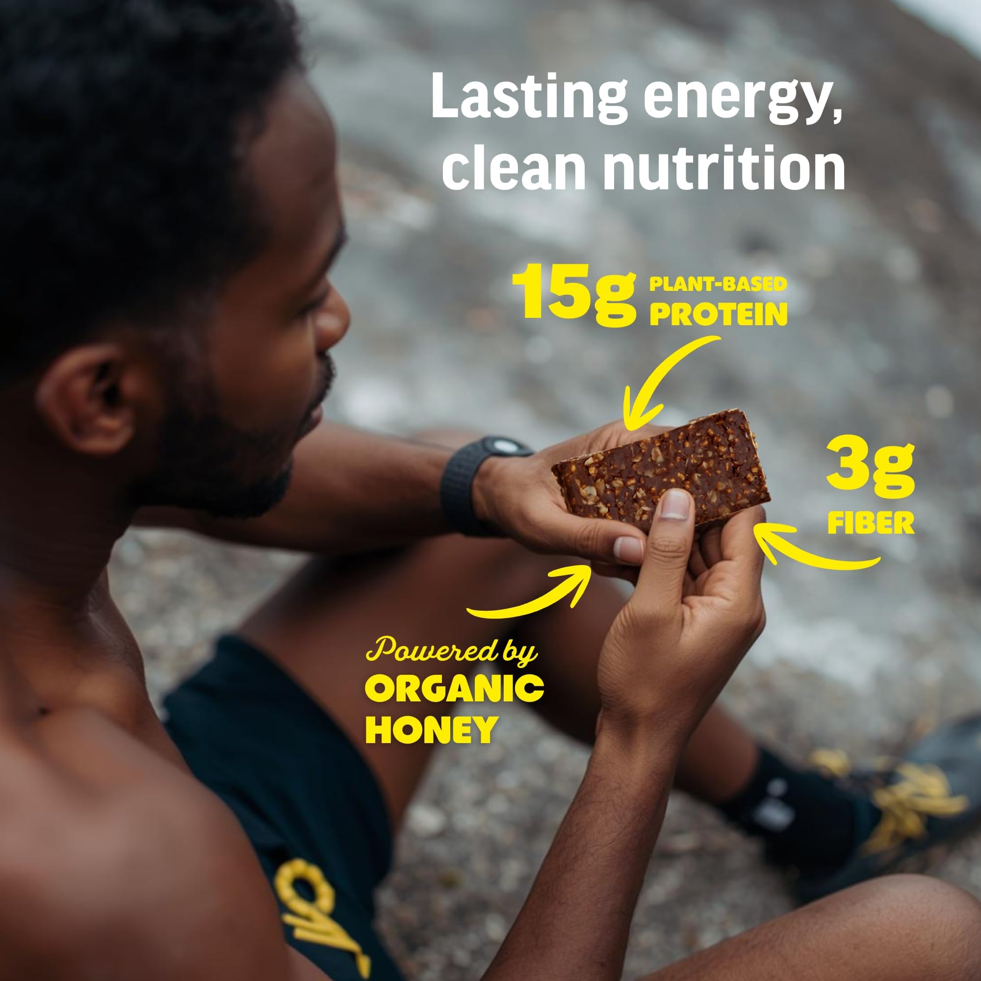 Kate's ingredients spread with peanuts chocolate and honey highlighting clean ingredients benefit