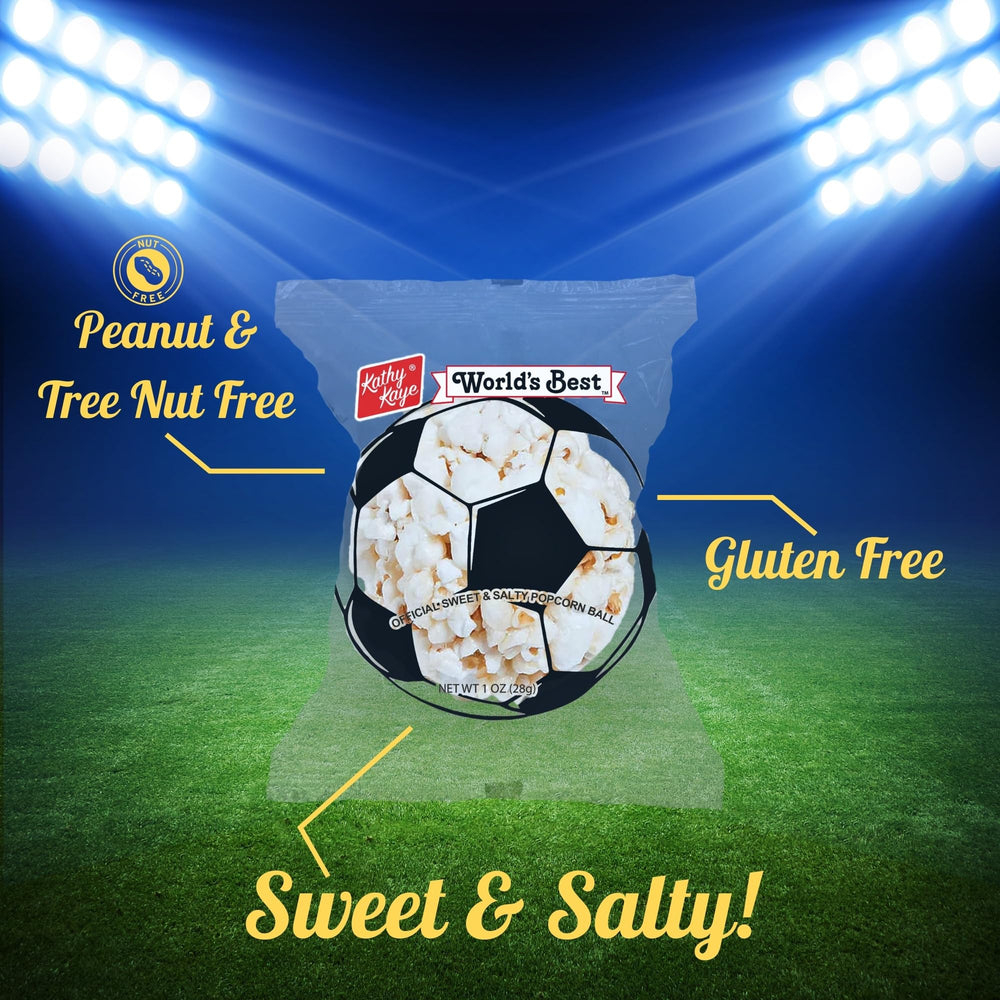 Kathy Kaye individually wrapped popcorn ball emphasizing hygiene and portion control