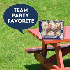 Nani Organics popcorn balls on a concession table emphasizing easy grab-and-go serving