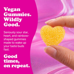 Katjes shapes and colors display featuring rainbows unicorns stars fairies for playful snacking