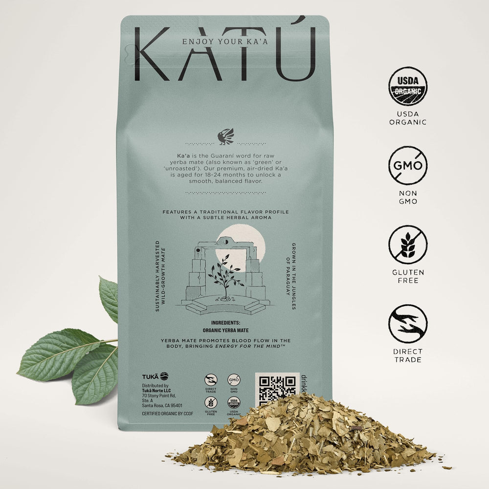 KATÚ Ka'a loose-leaf close-up highlighting airy texture and smooth flavor