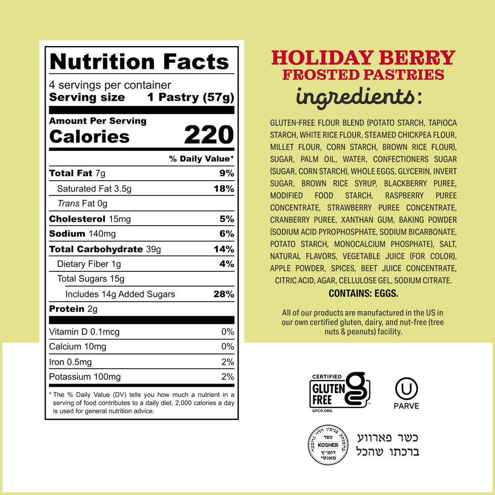 Katz Gluten Free pastry cross-section revealing berry filling and soft interior for enjoyable flavor