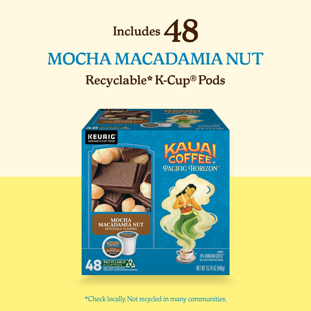 Kauai Coffee macadamia nuts and cocoa to illustrate flavor profile