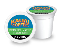 Kauai Coffee single K-Cup pod close-up highlighting freshness and easy brewing