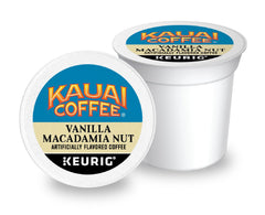 Kauai Coffee K-Cup pod close-up highlighting pod texture and freshness benefit