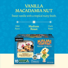 Kauai Coffee pod brewing into cup demonstrating fast Keurig compatibility