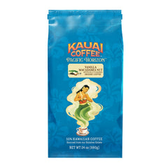 Kauai Coffee front packaging showing 24 oz bag and island branding for fresh aroma