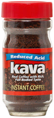 Kava front packaging 4 oz jar showing brand and low-acid benefit