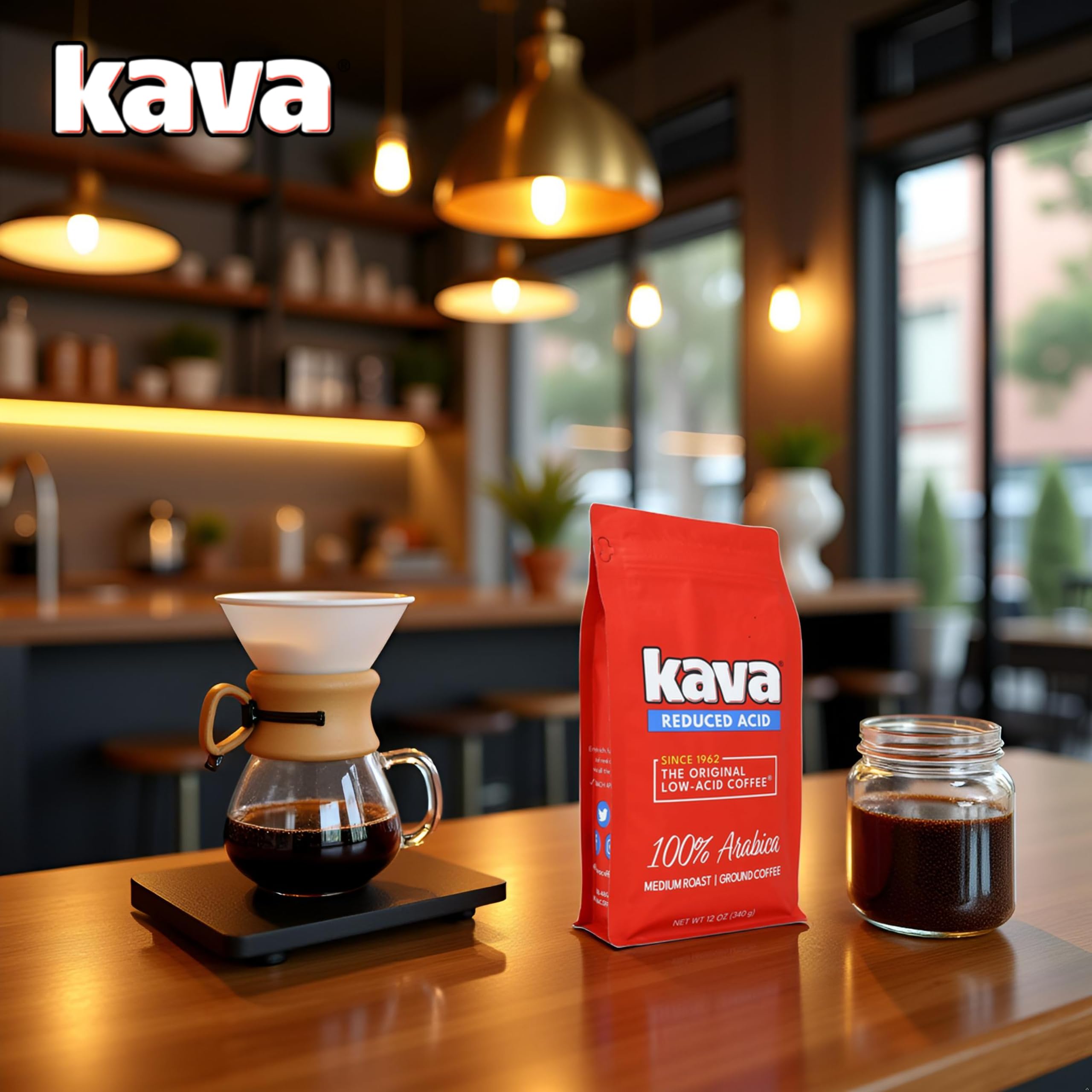 Close-up of Kava grounds texture highlighting smooth medium roast taste