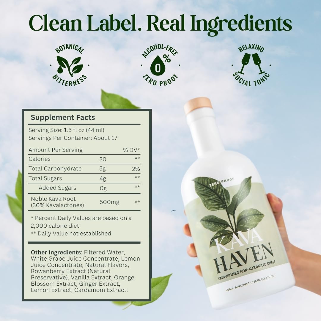 Kava Haven bottle in fridge demonstrating convenience and ready-to-serve freshness