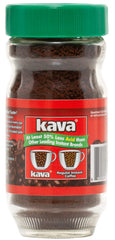 Kava label close-up highlighting product name and acid-neutralized benefit