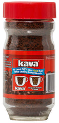 Kava jar open with instant granules ready to dissolve and save time