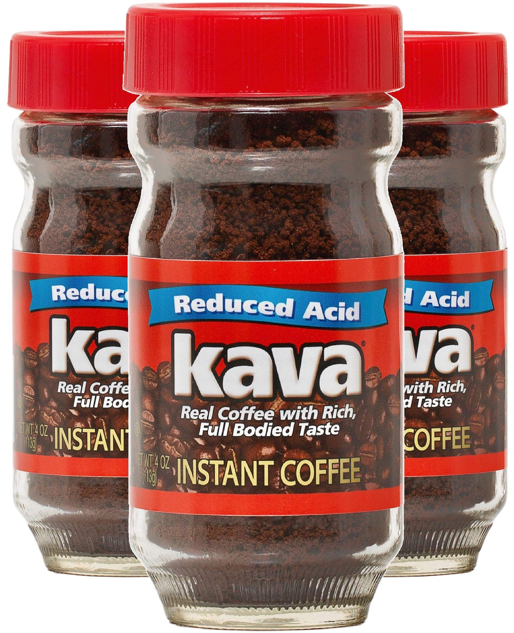 kava front packaging showing three 4 oz jars and smoother taste benefit