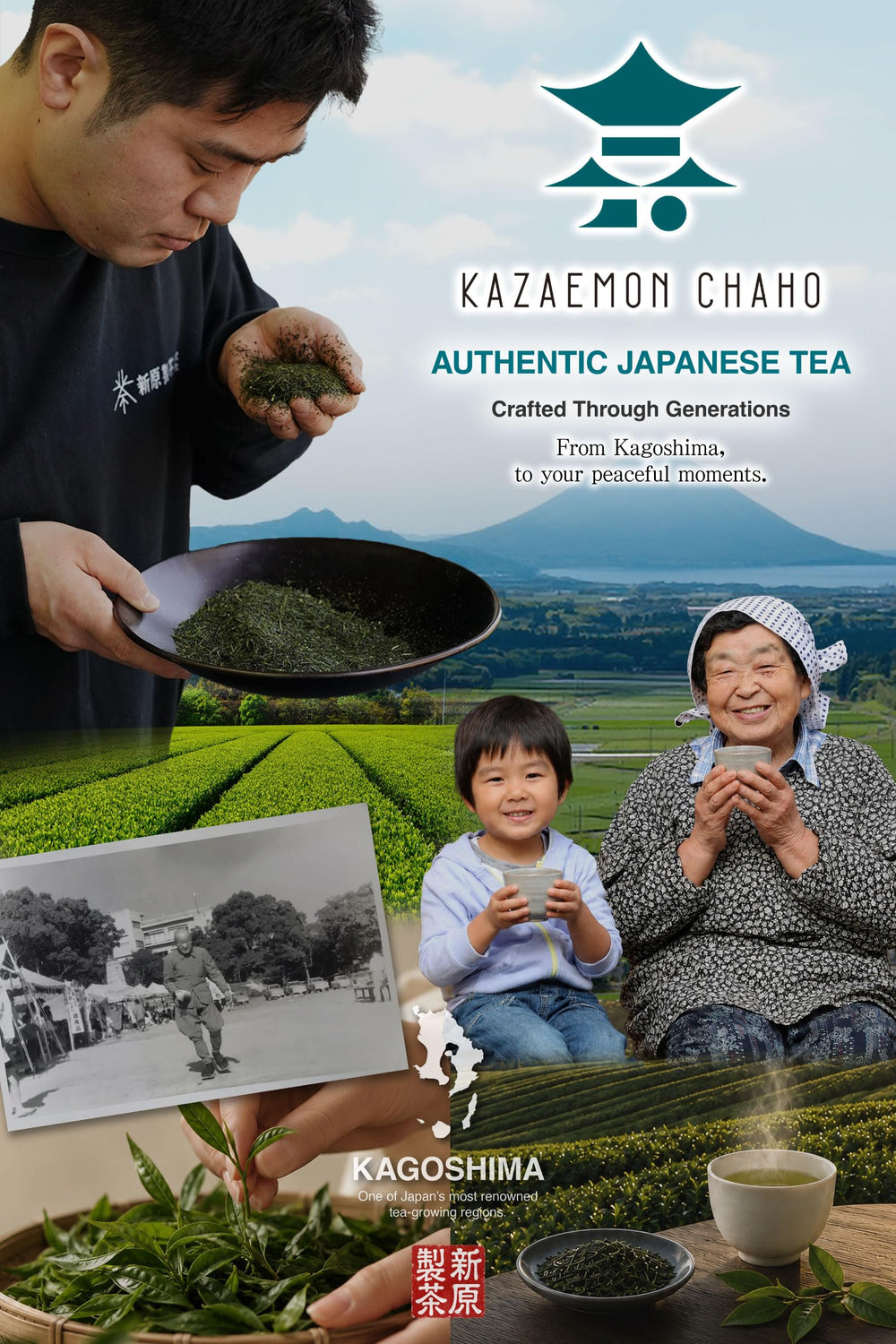 KAZAEMON lifestyle serving tray with teacup for mindful tea moments