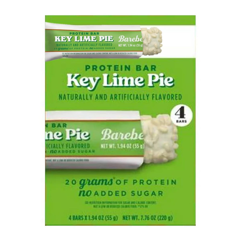 KD Chocolates Barebels Key Lime Pie front packaging showing bar and protein benefit