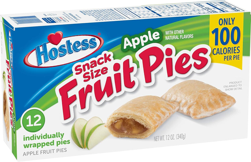 KD Chocolates front packaging showing 12-count apple mini pies and easy-grab convenience