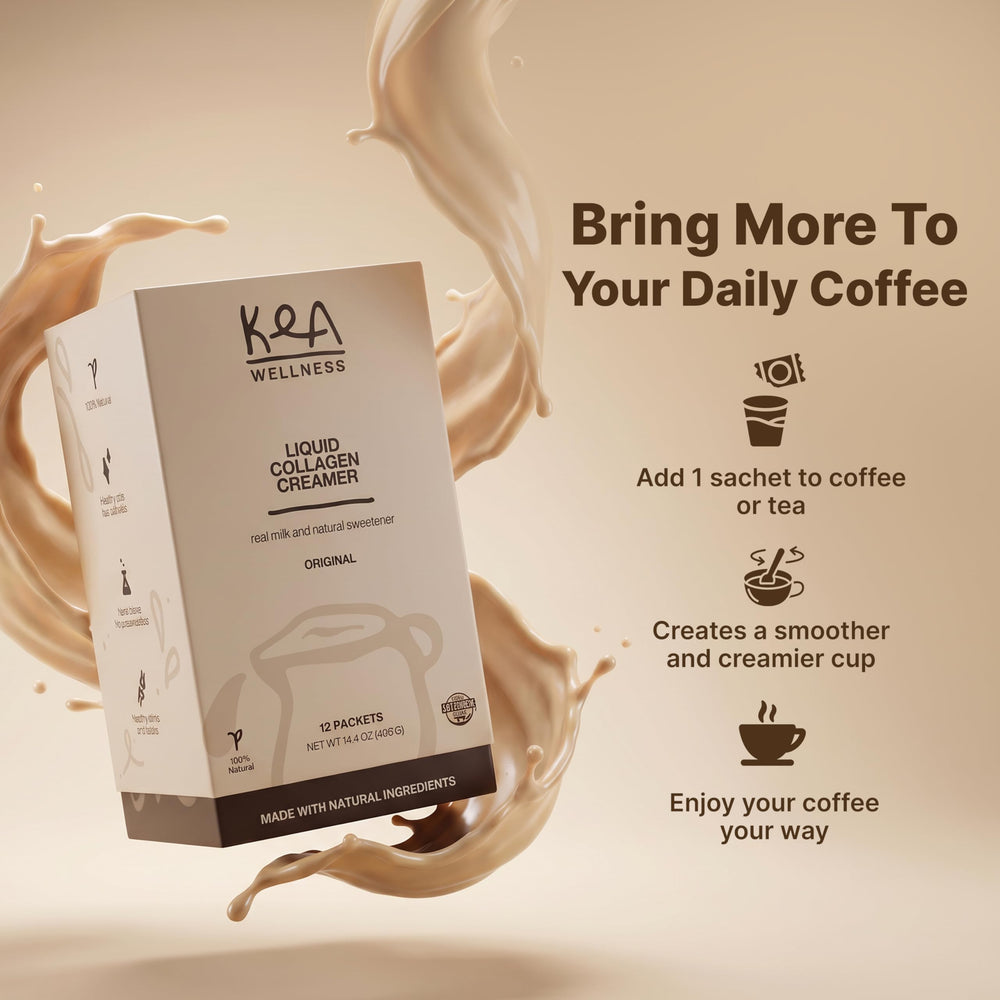 Kea Wellness packets beside a phone to show compact size and portability