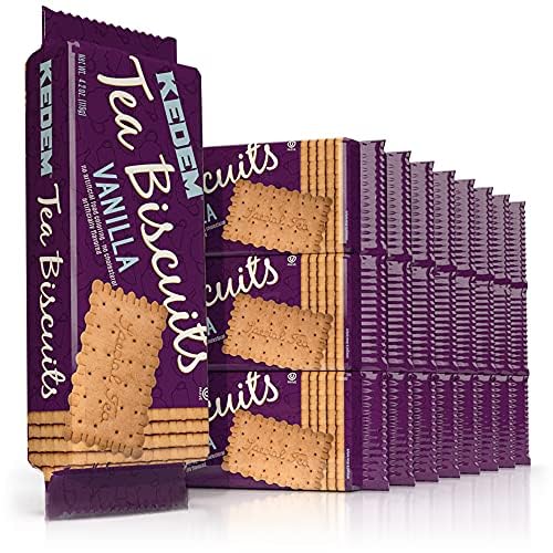 kedem vanilla tea biscuits front packaging showing stackable value pack benefits