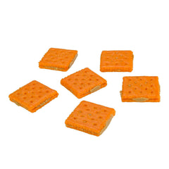 Keebler open pouch in hand showing eight crackers and convenient portion