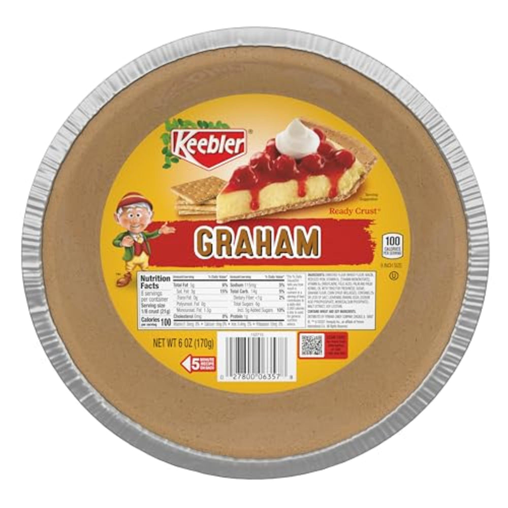 Keebler front packaging showing 9-inch crusts and easy serving