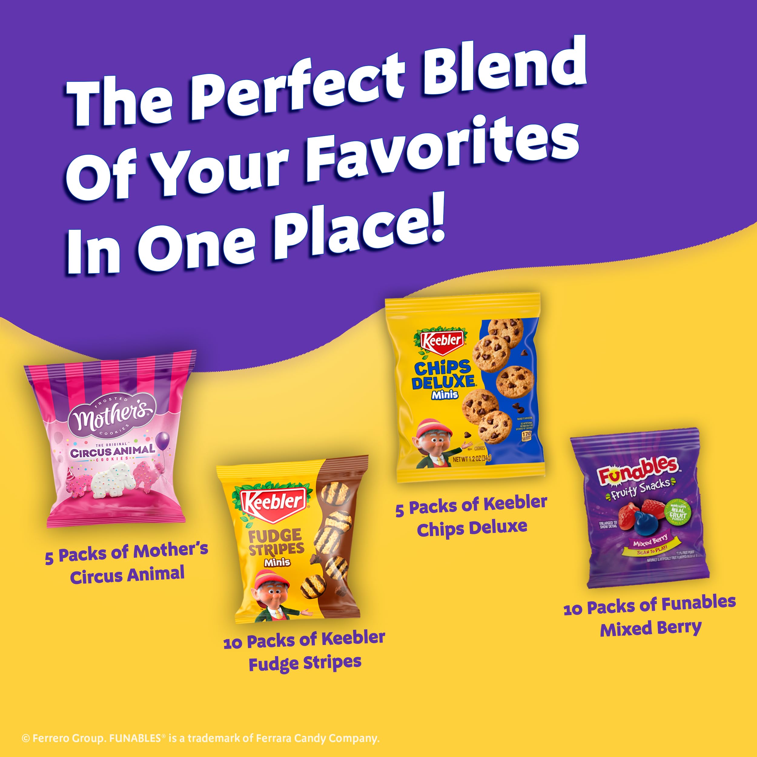 Keebler individually wrapped snacks close-up for freshness and portability