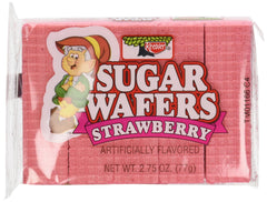Keebler front packaging showing twelve strawberry wafer packs and brand