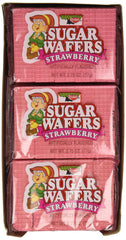 Keebler close-up of wafer layers showing crisp texture and strawberry filling