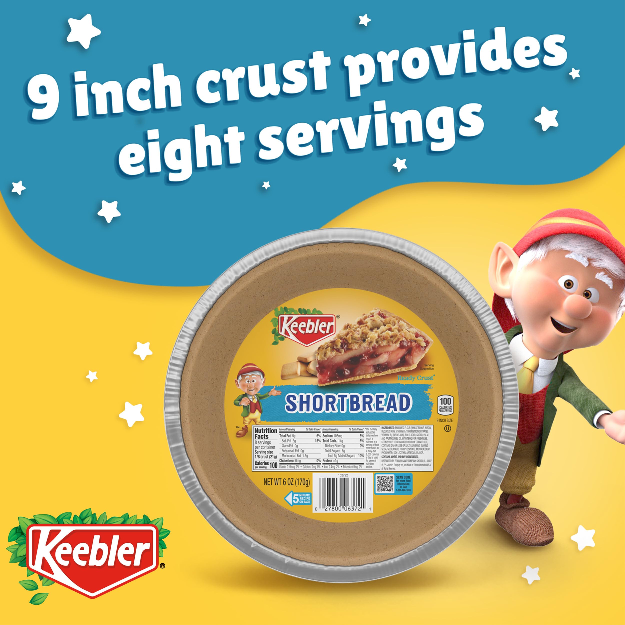 Keebler twelve crusts stacked for storage, perfect for entertaining