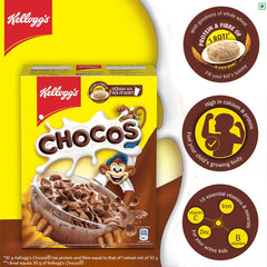 Kellogg's close-up of chocolate cereal texture highlighting crunchy whole-grain pieces