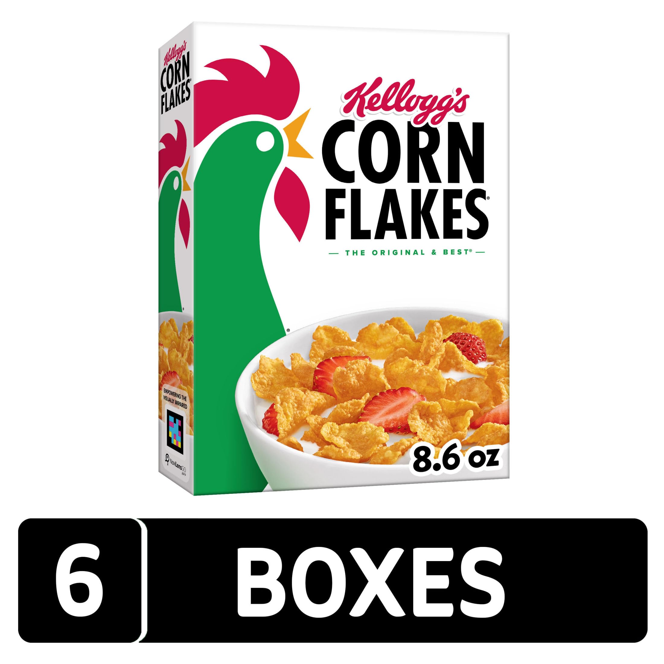 Kellogg's close-up of flake texture highlighting crispness and light crunch