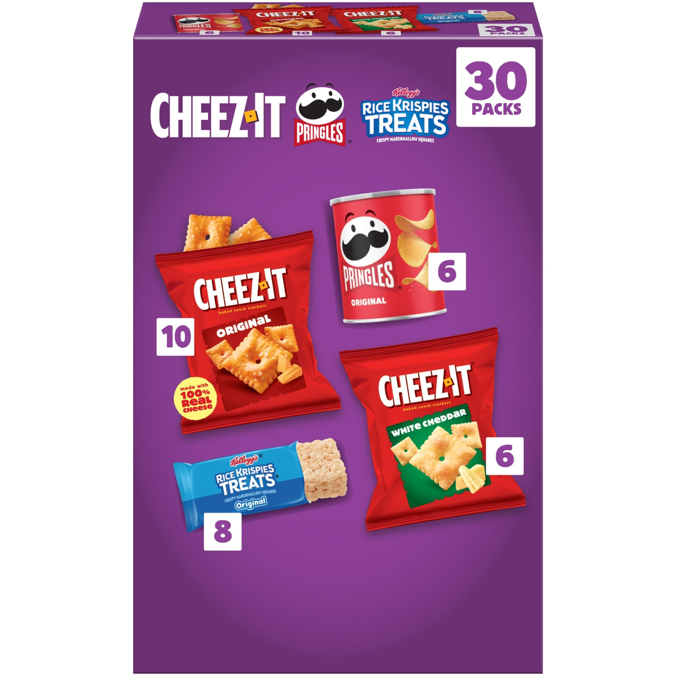 Kellogg's front box view showing 30 count for easy stocking