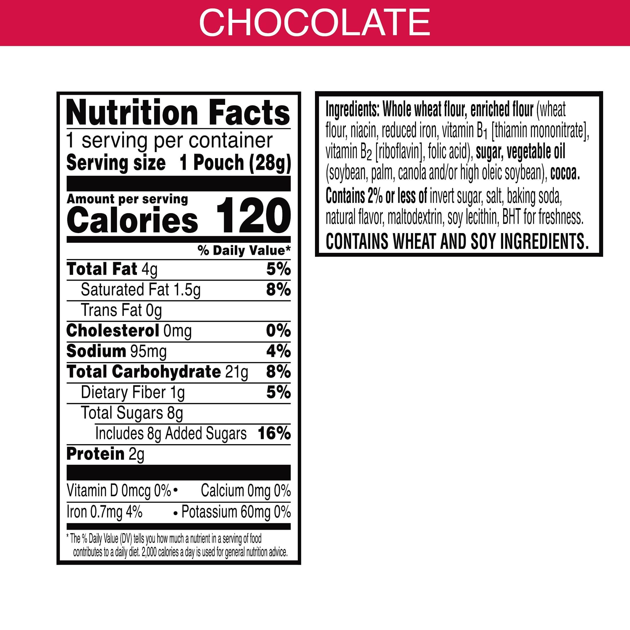 Kellogg's open pouch with crackers visible showing portion control and ready-to-eat