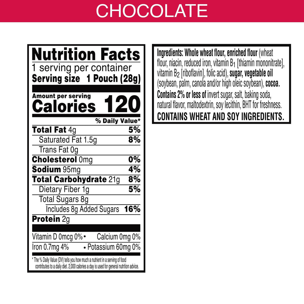 Kellogg's open pouch with crackers visible showing portion control and ready-to-eat