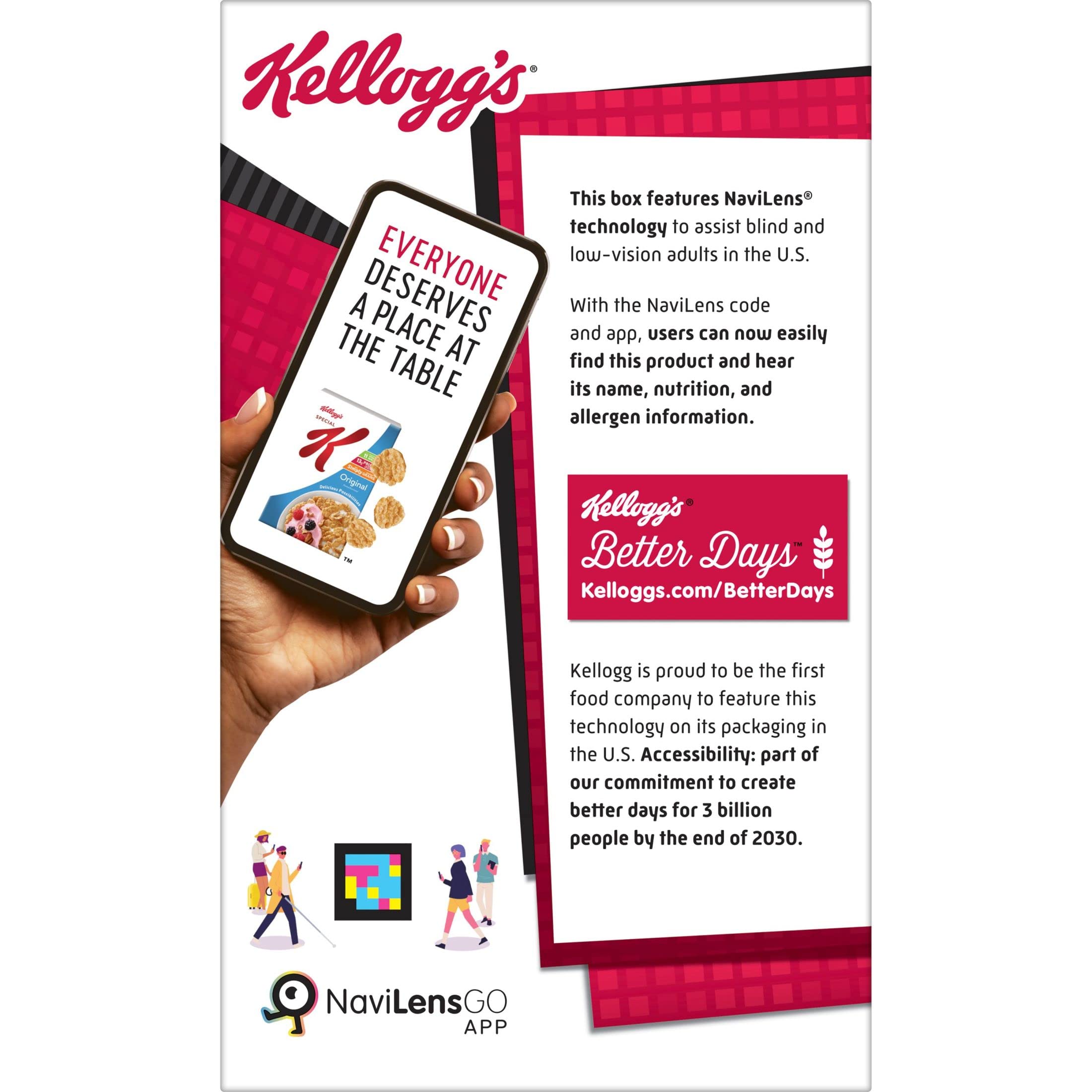 Kellogg's Special K nutrition label close-up showing vitamins and minerals