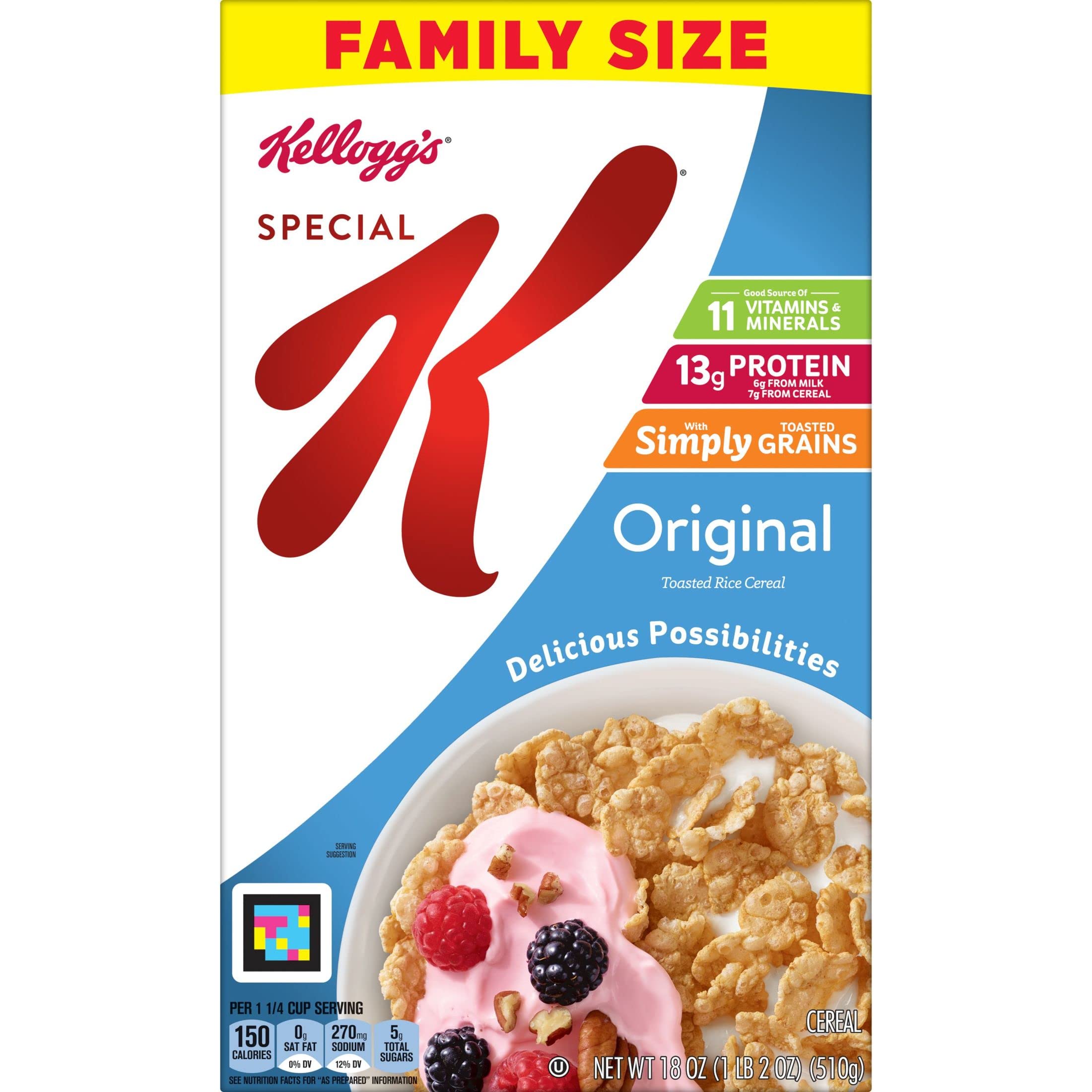 Kellogg's Special K portioned pouch for travel showing convenient snacking