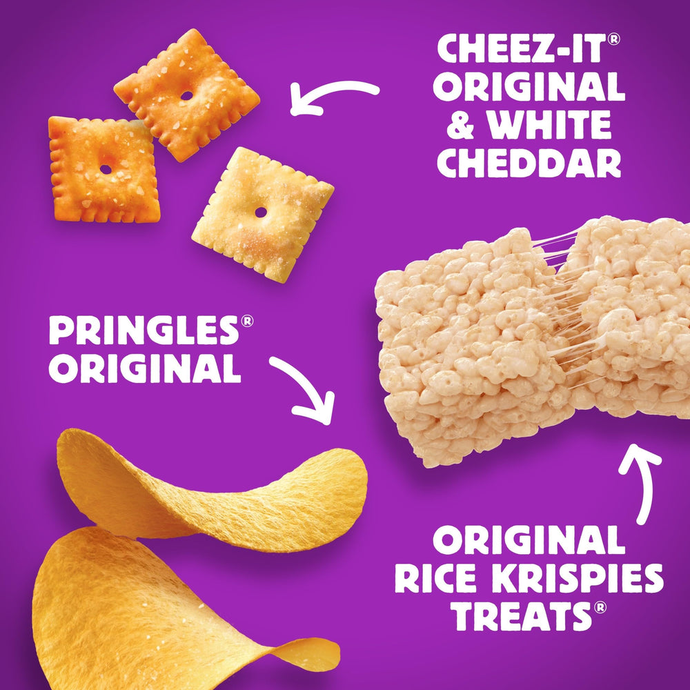 Kellogg's variety pack contents spread showing convenient single servings